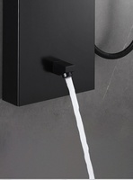 Panneau de douche noir mat SUS304 mural, ensemble complet de douche à effet pluie