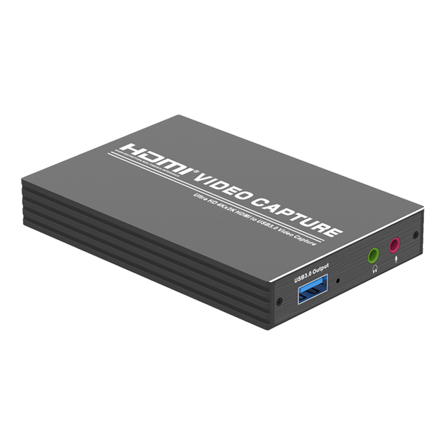 Video Capture Card, 4K HDMI to USB C 3.0 Capture Card, 1080P HD 60fps Live and Record Video Audio Grabber