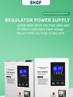 Stabilisateur de tension automatique mural monophasé 10KW 15KVA 20KVA, entrée 45-280V, sortie 220V AC, relais AVR
