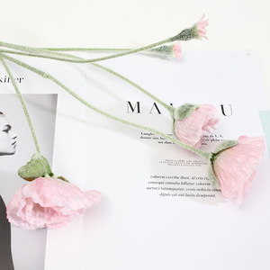 Fleur artificielle en soie, 5 têtes, coquelicot et <span class=keywords><strong>an</strong></span>émone, style automne, pour la fête des Mères, le <span class=keywords><strong>Nouvel</strong></span> <span class=keywords><strong>An</strong></span>, la maison, les fêtes et les mariages, écologique, vente en gros - Product Image 4