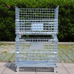 מחסן מתכת פלדה תיל מגולוון רשת מיכל אחסון כלוב עבור מתלה מזרן - Product Image 2