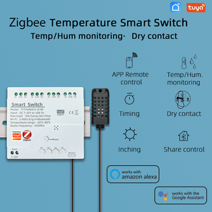 ZB-TDQ-TH Interruptor Inteligente de Temperatura y Humedad Tuya, Relé de Control Zigbee, Módulo de Bloqueo Automático, Relé RF 433 - Product Image 2