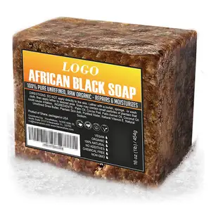 Sabun Hitam Afrika Maroko mentega Shea kualitas tinggi organik