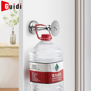 Butée de <span class=keywords><strong>porte</strong></span> magnétique puissante en acier inoxydable, fixation murale ou au sol pour salle de bain, installation facile <span class=keywords><strong>sans</strong></span> perçage - Product Image 5