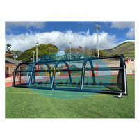 Cage de frappe de baseball gonflable en PVC noir FUNSEED ATBC40 de 40 pieds, hermétique, pour l'entraînement sportif en extérieur
