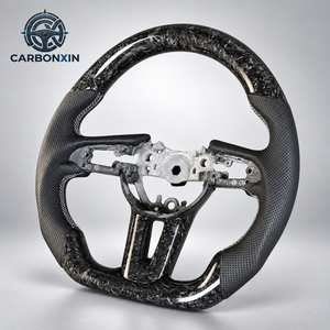 Volante Deportivo Personalizado para Mazda 3 6 CX3 CX4 CX5 CX50 CX30 CX8 CX9 CX90 MX5, Base Plana, Fibra de Carbono y Cuero, 2017 - Product Image 3