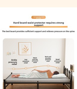 Modern Minimalist Folding <b>Bed</b> for Office Naps <b>Single</b> <b>Bed</b> for Dorms Rental Rooms Splicing-style Home Use Easy-to-assemble Iron - Product Image 4