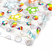 Personalizado 30CM * 120CM oso sandía patrón vinilo sintético Faux cuero hojas tela impermeable para silla bolsa sofá ropa