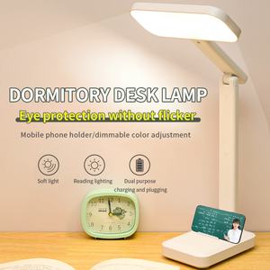 Lámpara de Lectura Moderna de Lujo con USB para el Hogar, 3 Colores, Luz LED de Estudio con Intensidad Graduable, Lámpara de Escritorio Recargable Blanca para Oficina - Product Image 3