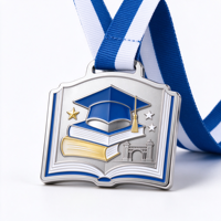 Médailles de diplômé personnalisables à graver, prix de gros, médailles de championnat avec ruban pour événements scolaires et communautaires