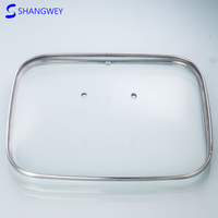 Couvercle carré de Type G, couvercle en verre pour Wok, pièces d'ustensiles de cuisine, nouvel arrivage en gros