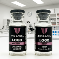 Étiquettes de peptides pour la réduction du poids, autocollants personnalisés pour flacons PET 3ml 5ml 10ml, emballage plat, UV sélectif, hologramme