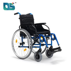 新着高品質スポーク厚手タイヤ快適通気性シート折りたたみ背もたれ膝ブレーキ手動車椅子 - Product Image 1