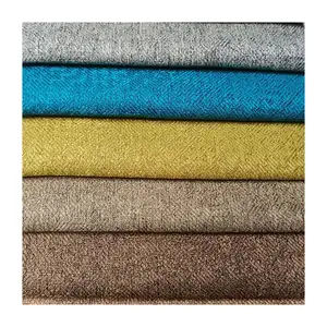 Campione gratuito 100% poliestere Home Deco tessuto ciniglia divano tessuto di lino prezzo