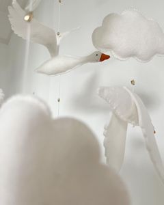 Minimalista ins Goose cuna de bebé móviles personalizados de alta calidad ligero giratorio <span class=keywords><strong>blanco</strong></span> vivero móvil para niños niñas - Product Image 3