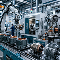 Moteur à entraînement direct à aimant permanent industriel, faible vitesse, couple élevé, PMSM 380V 30Hz, sur mesure pour mélangeur, réacteur, tour de refroidissement