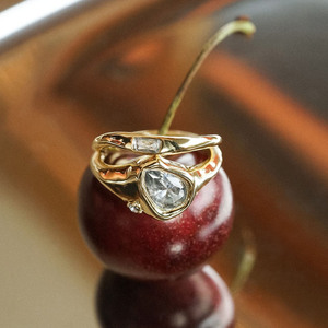 14k Gold Sapphire Organic <strong>Rings</strong> <strong>Stack</strong> Designer Fashion Fine Jewelry <strong>Rings</strong> 925 Sterling <strong>Silver</strong> Lab Diamond Engagement <strong>Ring</strong> - Product Image 2
