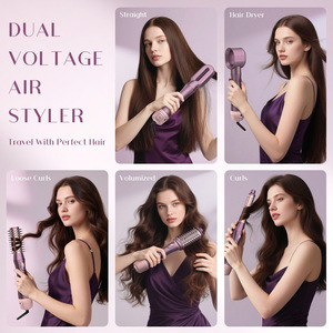 Ensemble de brosses à air chaud ioniques 5 en 1 avec fonction de verrouillage, multi-styles, bouclage, lissage, volumisation, double tension, styler de voyage - Product Image 6