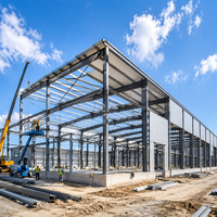 Bâtiment préfabriqué en acier durable pour entrepôt, atelier industriel, hangar de stockage, usine commerciale