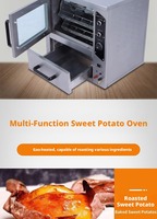 Nouveau four rotatif commercial en acier inoxydable à double chambre, machine à cuire électrique/gaz grande capacité pour rôtir les patates douces