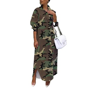 white christmas dresses Cotton camo dresses 2 colors – Tracie's Boutique main image 1