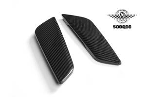Pour BMW Série 5 G30 M Sport, style OEM, lèvres de pare-chocs avant en carbone poli miroir, séparateurs latéraux, ailerons, neuf 2017-2019 - Product Image 3
