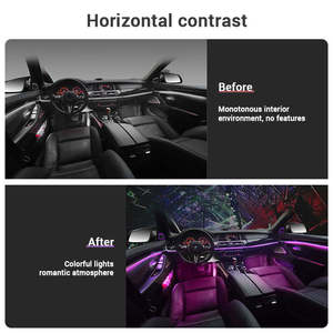 Bộ đèn viền nội thất ô tô bán chạy nhất 98%, 18 trong 1, dải đèn LED Symphony, dành cho nội thất ô tô tỷ lệ 1/10, 1/6, đèn RGB - Product Image 2