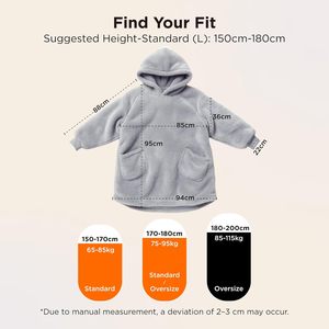 Sanxi Oversized <strong>Blanket</strong> <strong>Hoodie</strong> Wearable Ultra Soft Sherpa Fleece <strong>Cosy</strong> Sweatshirt Throw Hood Pocket Gifts Women Men Shark - Product Image 5