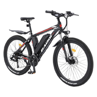 Vente en gros en usine Gros vélo électrique 26 pouces 36v Alimenté par batterie au lithium VTT Moteur central sans balais 21 vitesses en acier
