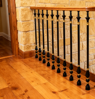 Vente en gros Style luxe qualité supérieure Installation facile Balustre de balcon Broches métalliques garde-corps d'escalier en aluminium pour Villa Maison