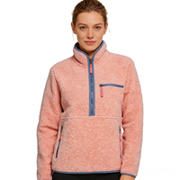 Chaqueta de Sherpa para Mujer con Logotipo Personalizado, para Primavera, Ecológica, Transpirable, con Cierre Simple