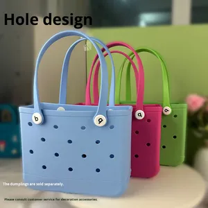Borsa da Spiaggia Coreana <span class=keywords><strong>Estiva</strong></span> Essenziale in EVA, Piccola Borsa a Tracolla Fresca con Due Manici in Morbida PU per Nuoto, Vacanze e Shopping - Product Image 3