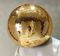Boule de verre décorative pour performance disco, accessoire de scène réfléchissant la lumière, personnalisable avec logo visible à l'œil
