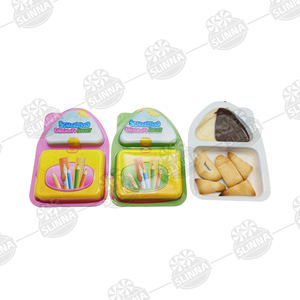 Sac d'école à thème dessin animé, biscuits au chocolat halal OEM, ensemble de biscuits au chocolat double saveur pour enfants, collation amusante - Product Image 3