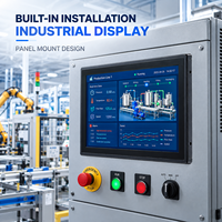 Écran tactile industriel de 8 pouces sans ventilateur, à montage en panneau, pour armoire de commande, équipement d'automatisation HMI, IP65