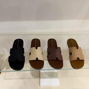 Sandali piatti da donna intrecciati con intaglio a <span class=keywords><strong>H</strong></span>, casual, da esterno, estivi, scarpe da donna, <span class=keywords><strong>ciabatte</strong></span> da donna - Product Image 2