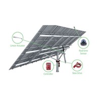 Système de suivi solaire à double axe Duel 5 kW 10 panneaux avec kit de composants clés pour système d'orientation
