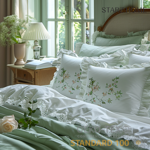 Starz Home <span class=keywords><strong>Linge</strong></span> de lit en tissu de coton Offre Spéciale-Embrassez <span class=keywords><strong>la</strong></span> fraîcheur de <span class=keywords><strong>la</strong></span> nature avec une qualité hôtelière et un mélange vert luxuriant - Product Image 1