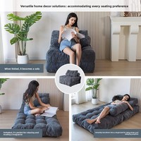 Fauteuil simple compact et moderne en tissu, avec compression intégrée sous vide, en éponge pure, portable, pliable et confortable