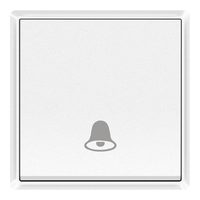 Nouvel Arrivage UE Noir/Doré/Gris/Blanc PC Panneau Mural Intelligent à Bouton Poussoir Grand Format pour Hôtel, Prise Schuko Française avec LED