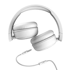 Casque audio bandeau Fun Vibe (100 % plastique recyclé, câble détachable, microphone, assistant vocal) Blanc - Product Image 5