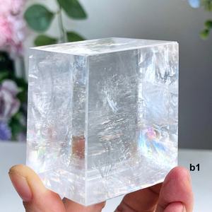 คริสตัลบำบัดสุดหรู แคลไซต์สีรุ้งธรรมชาติ แคลไซต์สีเหลืองขัดเงา อัญมณีหินบำบัดทางจิตวิญญาณ - Product Image 2