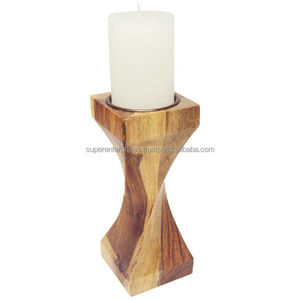 Candelabro de madera con tema moderno, portavelas de madera para decoración de pared y decoración de restaurante de Hotel para el hogar - Product Image 1