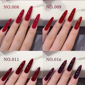 Tpo Hema Free New High Quality Red <b>Nail</b> Polish Glue <b>Set</b> 30 Colors Burgundy Red Series UV <b>Nail</b> Art <b>Gel</b> Wholesale Custom OEM - Product Image 2