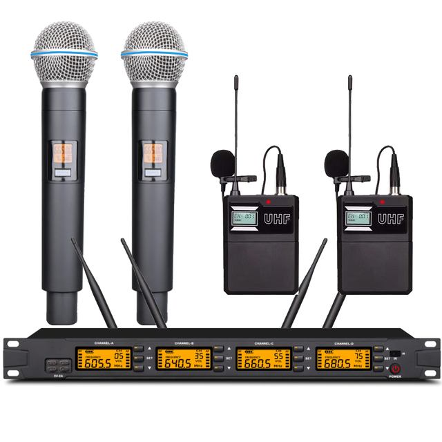 MiCWL W400 4-Channel UHF Wireless Microphone System