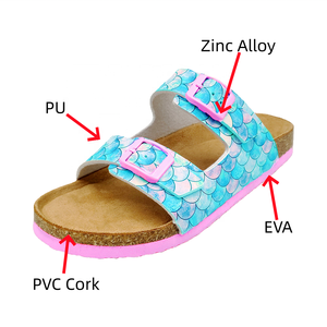 Sandalias de Corcho Personalizadas para Niños, Transpirables, de Cuero PU, para Niños Pequeños, Zapatos de Playa para Exteriores, Sandalias Cómodas con Hebilla y Correa, Tallas 25-34 - Product Image 2