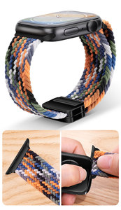 Bracelet en nylon tressé élastique pour <span class=keywords><strong>Apple</strong></span> <span class=keywords><strong>Watch</strong></span> 45 mm 49 mm, boucle magnétique, bracelet en nylon pour iWatch Series 11 10 <span class=keywords><strong>SE</strong></span> Ultra - Product Image 6