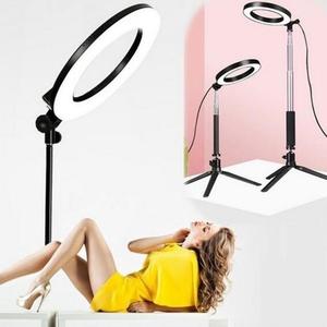Aro de <span class=keywords><strong>Luz</strong></span> LED de 45 cm (18 Pulgadas) <span class=keywords><strong>para</strong></span> Selfies, Lámpara de <span class=keywords><strong>Maquillaje</strong></span> con Control Remoto, <span class=keywords><strong>Luz</strong></span> Fotográfica con Trípode de 2.1 m - Product Image 3
