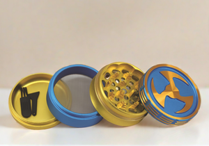 Moulin à épices en métal moderne personnalisé en gros, broyeur à herbes en aluminium à 4 couches de 63 mm - Product Image 2