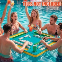 Table de Mahjong pliable flottante pour piscine - Table de jeu aquatique portable pour jeux de cartes et de tuiles, idéale pour les spas